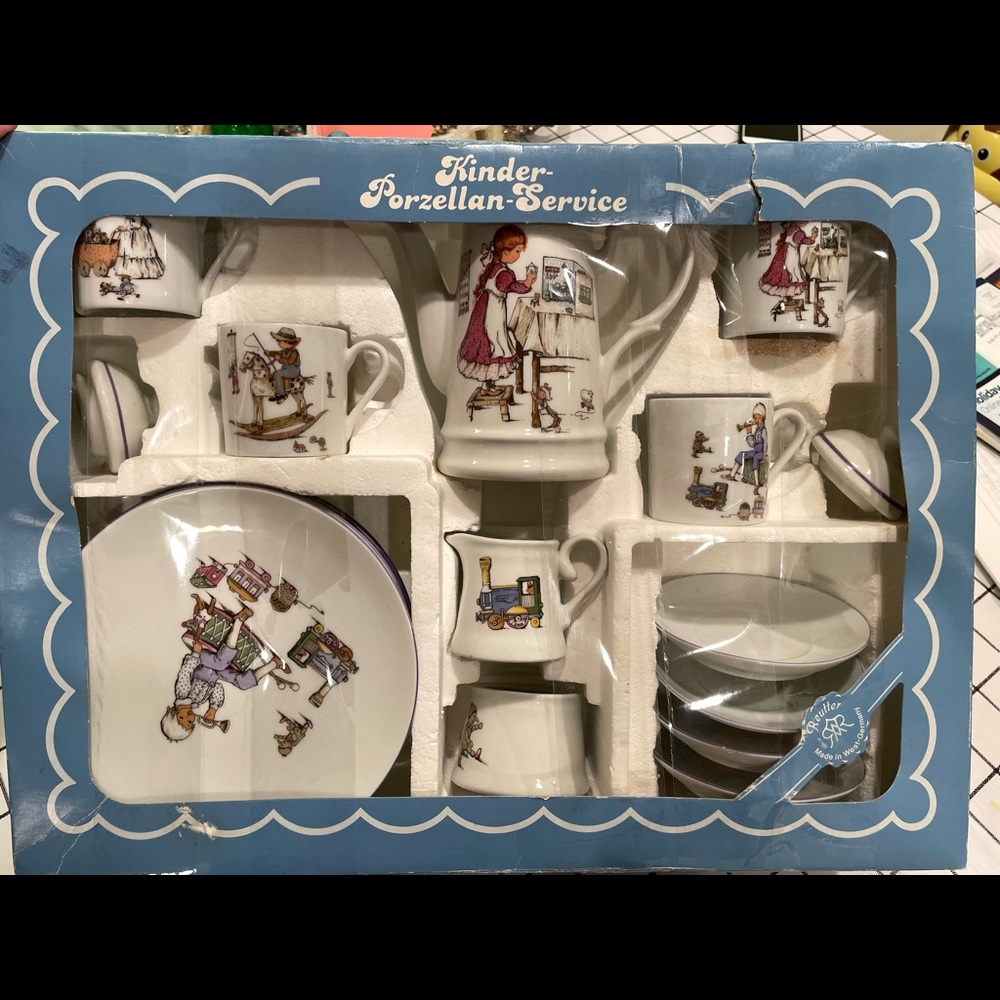 kinder porzellan service 17 pieces of set